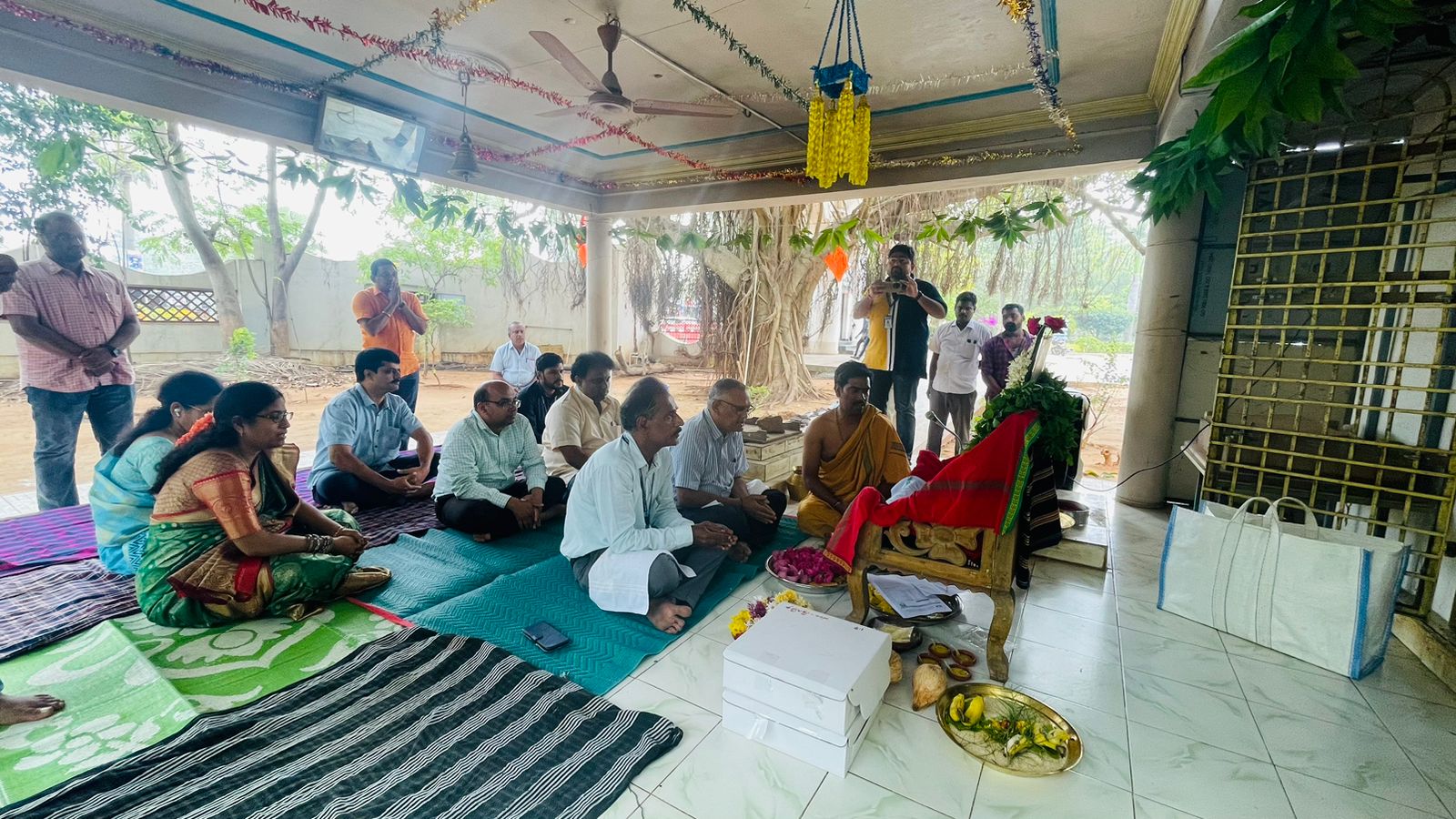 Worship program at Sri Varasidhi Vinayaka Temple inside the campus