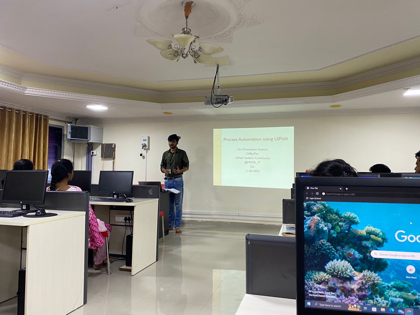 UIPath Student Community activity delivered by Mr, Lakshman Ganta, UIPATH 2X MVP & MVGR IT Alumnus