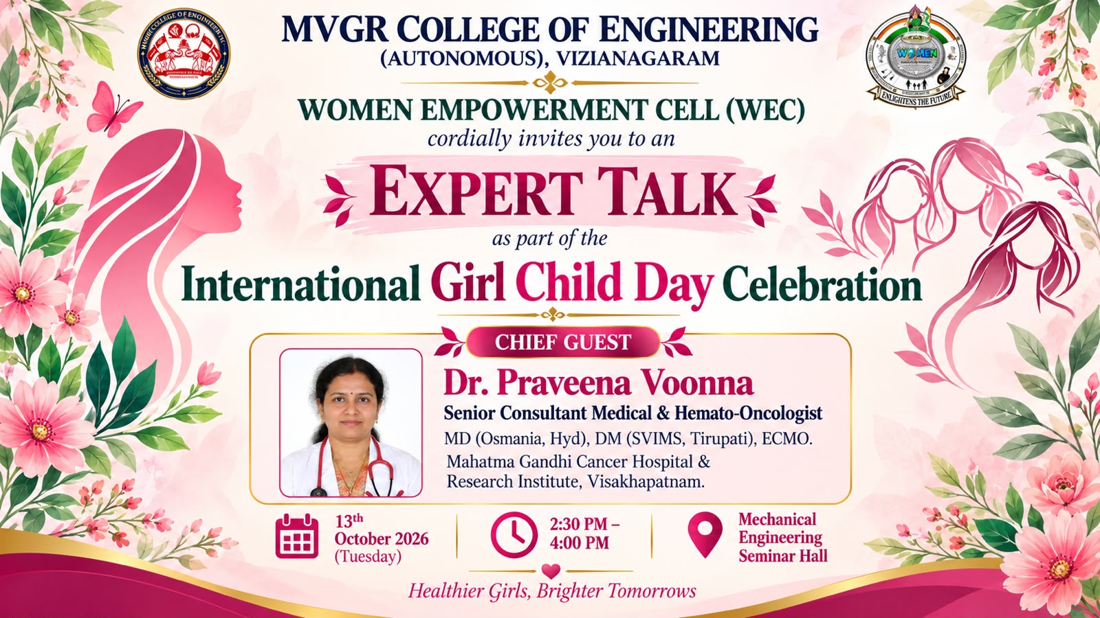 WEC Organises International Girl Child Day Programme at MVGRCE